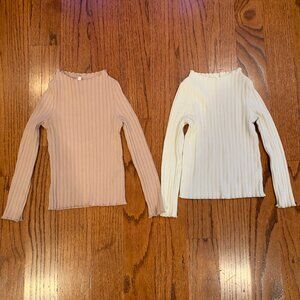 Rylee + Cru Mock Neck Ribbed Long Sleeve Shirt  Bundle | Size 4-5 years